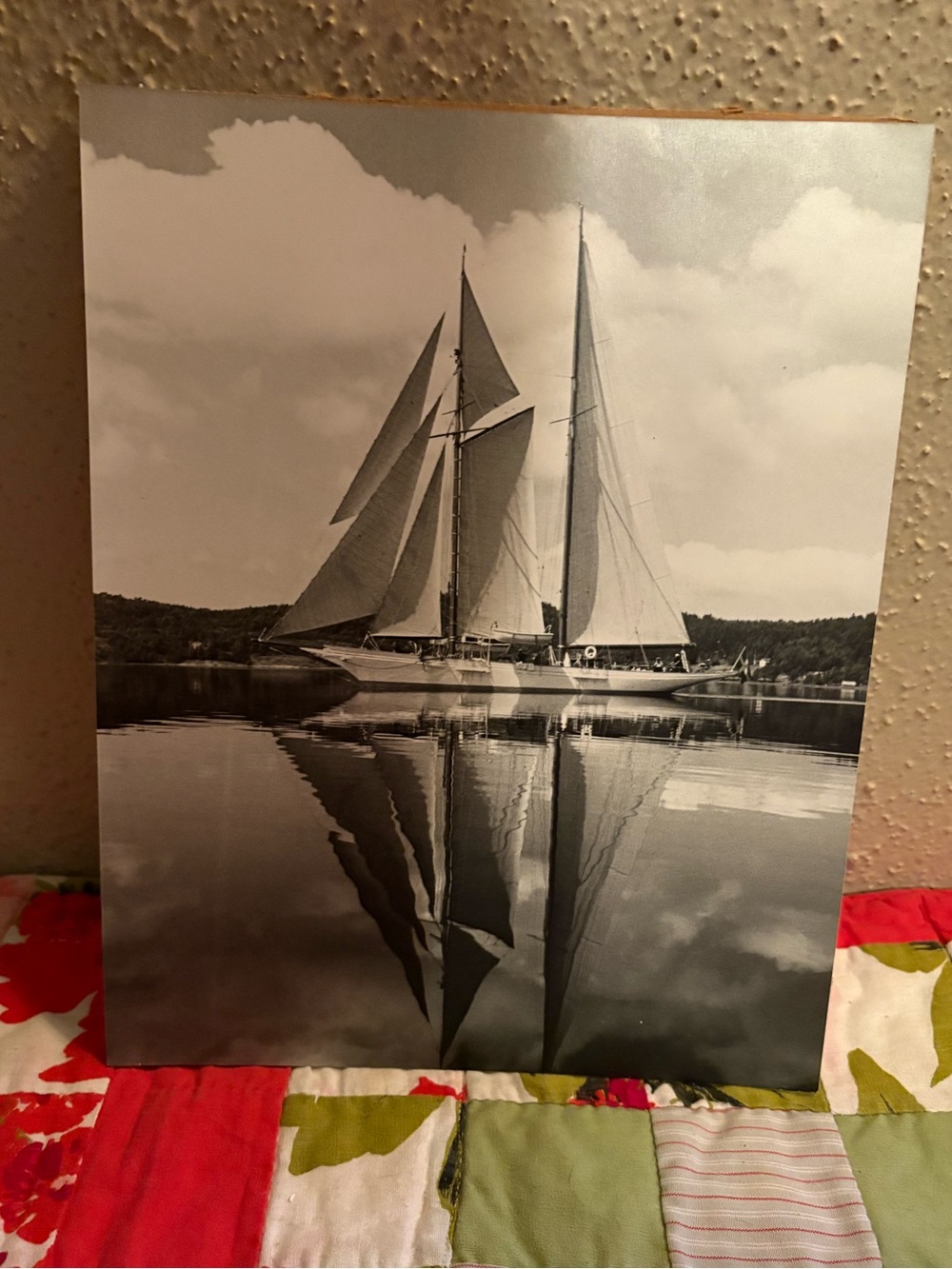 Black & White Print Sailing Ship Wall Art